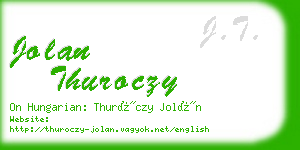 jolan thuroczy business card